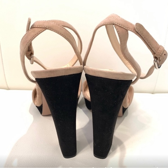 PRADA Taupe Suede Sandals Sz 10.5 - Picture 5 of 8